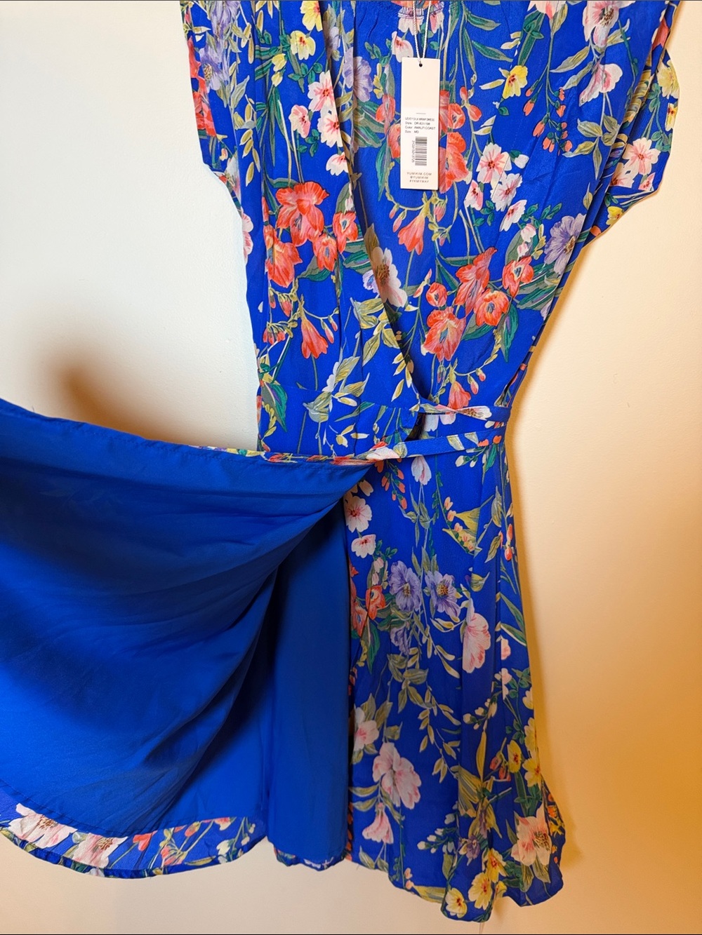 NWT Yumi Kim 100% Silk Wrap dress Size Medium - Picture 4 of 4